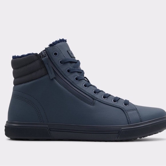 Aldo Other - ALDO Preralith Waterproof Navy Blue High Top Sneakers Men’s Size 9 NWT